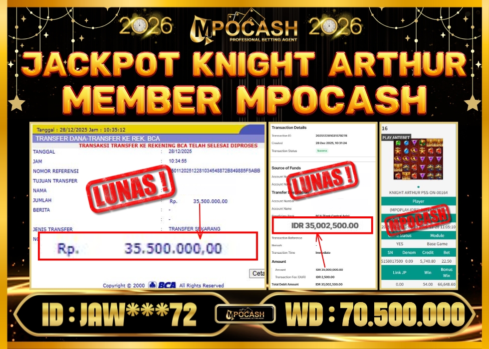 MPOCASH JACKPOT KNIGHT ARTHUR